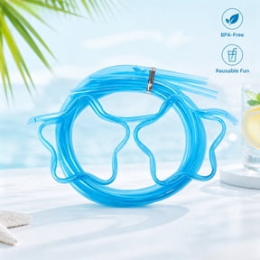 Funny Eyeglass Straw, Novelty Flexible Drinking Straw for Kids Party Games and Birthday Fun