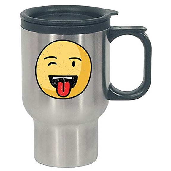 Funny Eyes - Facial Expression - Vision Sight See Humor - Stainless Steel Travel Mug
