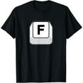 thumbnail image 1 of Funny F Key Keyboard Gaming T-ShirtMen and women, Black T-shirt, size: Extra large, 1 of 4