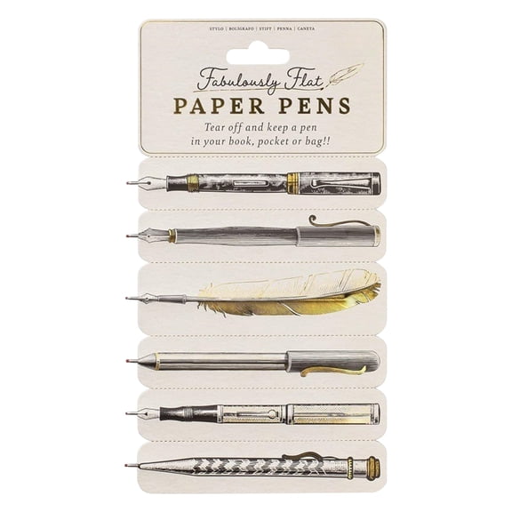Funny Fabulously Flat Paper Pens unique Multi-Purpose Flat Paper Bookmark Pens Gifts for Readers Book Lover for Writing and Marking Pages