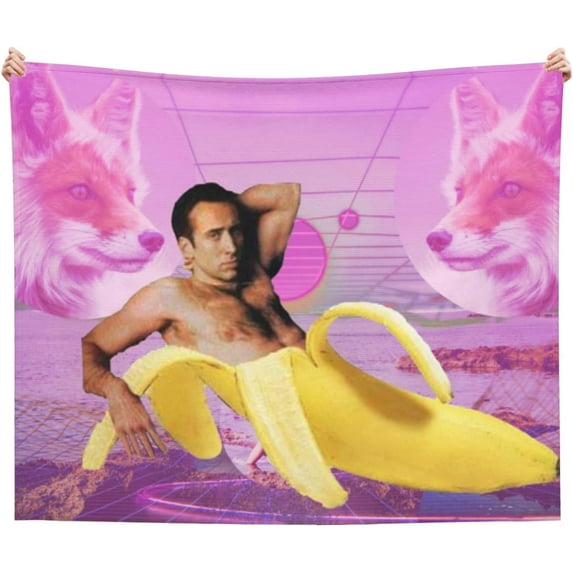 Funny Face Blanket Flannel Fleece Throw Blankets 50"X40" Soft Cozy Winter Fall Blanket Fuzzy Plush Home Decor For Couch Bed Sofa Living Room Bedroom