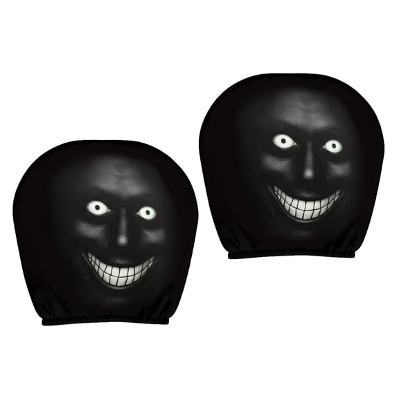 Funny Face Car Headrest Covers, Elastic Washable