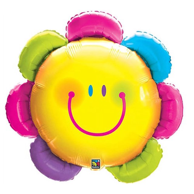 Funny Face Flower 32 inch Flower Giant Mylar Balloon