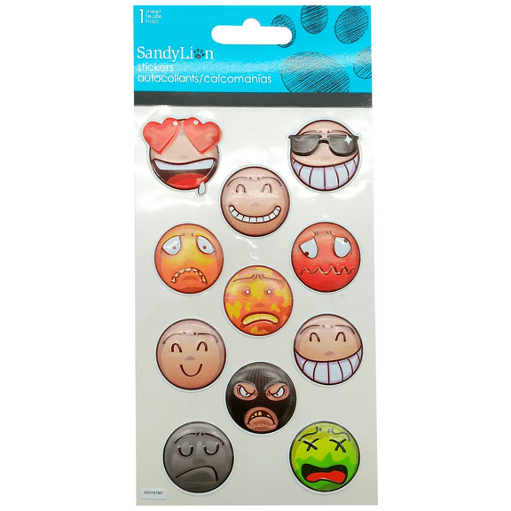 Funny Face Foam Stickers, Irresistible Variety of Expressive Faces Perfect for Matching Sentiments in Scrapbooks, Notebooks, Journals, Diaries, More to Add Personality and Fun to Every Page