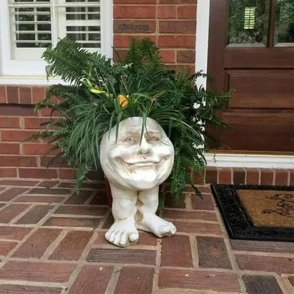 Unique Abstract Beauty Face Flower Pot, Funny Planters Decoration Flower Resin Flower Pot, Face Flower Pot Head Planter Flower Pot Home Art Decor C