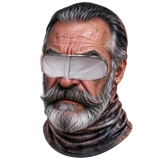 Funny Face Ski Mask for Adults, Realistic Novelty Full Head Balaclava with Eye Opening, Stretch Winter Face Covering for Skiing Snowboarding