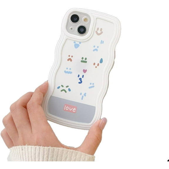 Funny Face Soft for iPhone Case (Blue,iPhone 14 Pro)