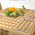 thumbnail image 1 of Funny Face Table Runner & Placemats, Smiling Symmetric Modern Happy Loving Mood Characters Expressions on Plain Backdrop, Set for Dining Table, Placemat 4 pcs + Runner 16"x72", Yellow, by Ambesonne, 1 of 2