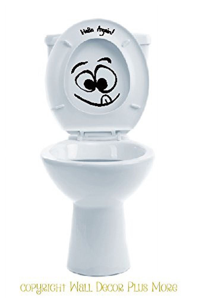 Bathroom Humor Decal Feelin’ Cute Might Clog The Toilet Later Stickers ...
