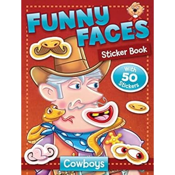 Pre-Owned Funny Faces Sticker Book : Cowboys (Paperback) 9781770662599