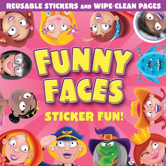 Funny Faces Sticker Fun! (Pink) (Paperback)