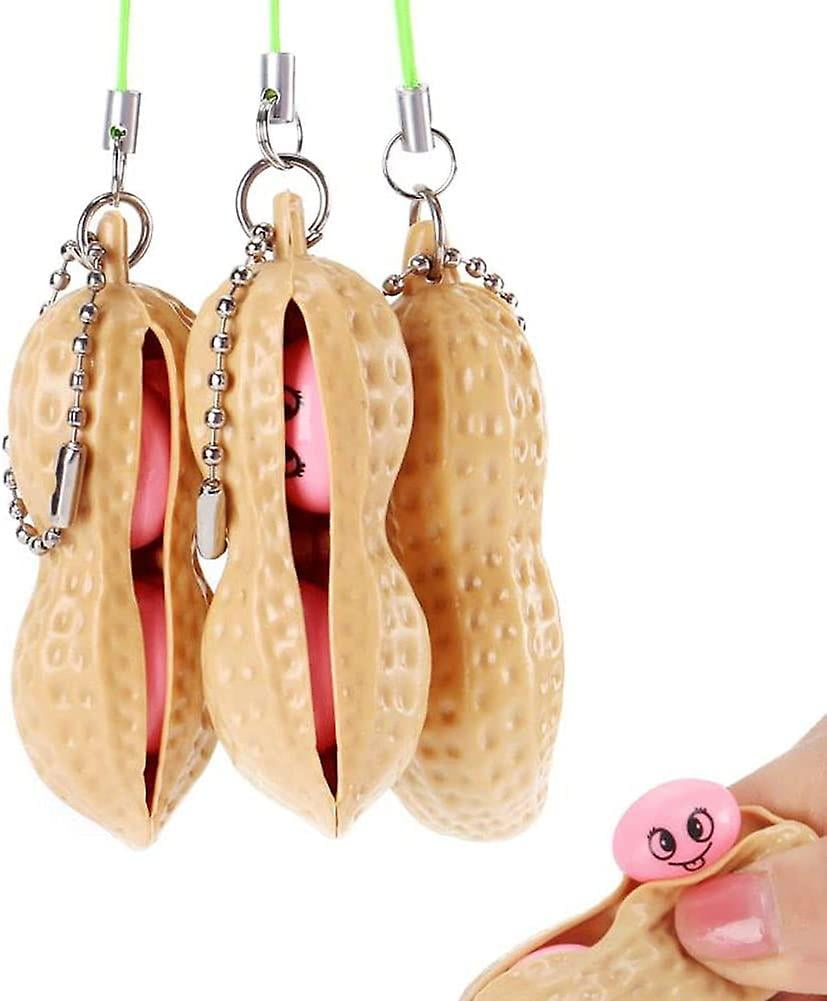 Funny Facial Expressions Squeeze Peanut Edamame Fidget Toy, Release