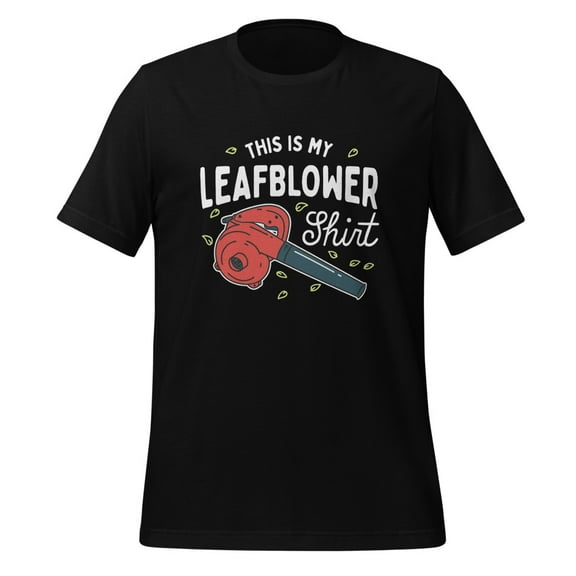 Funny Fall Leaf Blowing Gardeners Gag Unisex T-shirt (Black, S)