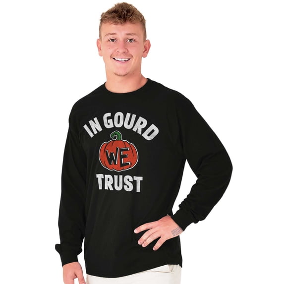 Funny Fall Pumpkin Lover Pun Long Sleeve TShirt Men Women Brisco Brands L