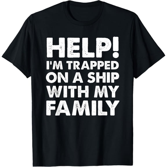 Funny Family Cruise Shirt Matching Vacation T-Shirt Cruising T-ShirtMen and women, Black T-shirt, size: Extra large