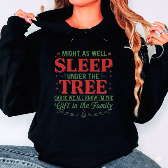 Funny Family Gift Humor I’m The Present Festive Holiday Celebration Hoodie Shirt, up to size 5XL