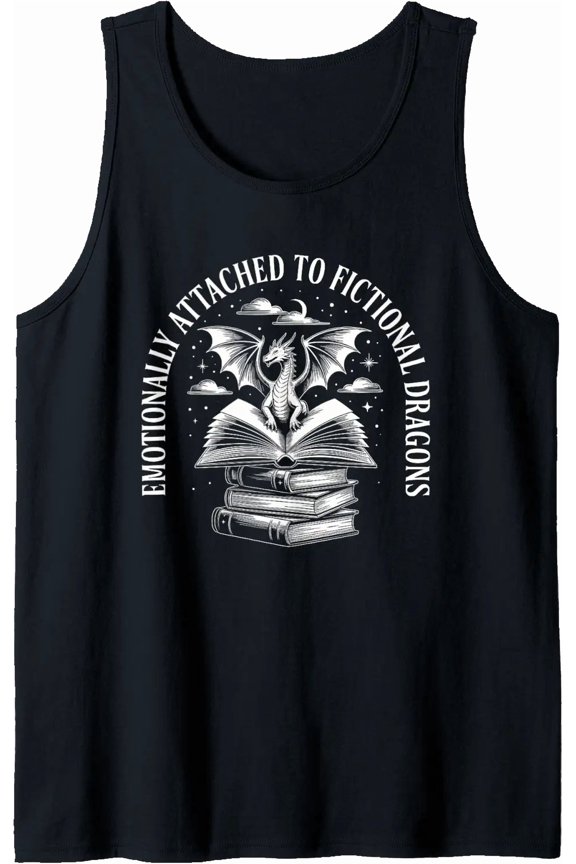 Funny Fantasy Book Club Members Apparel Men Women Dragon Tank Top Size S-3XL