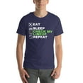 thumbnail image 1 of Funny Fantasy Football Eat Sleep Check My Lineup Repeat Funny Fantasy Football Tee Fantasy Football Shirt Fantasy Football Gift (Heather Midnight Navy, M), 1 of 1