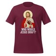 thumbnail image 1 of Funny Fantasy Football Who Would Jesus Draft Shirt Funny Who Would Jesus Draft Shirt Fantasy Football Gift Fantasy Football Shirt (Maroon, M), 1 of 1