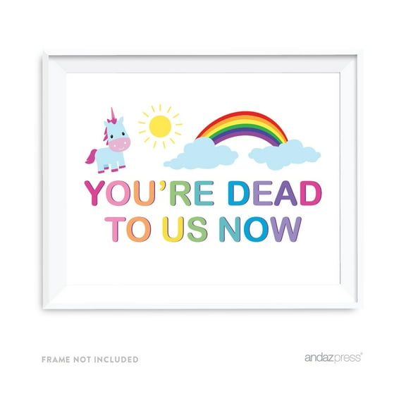 Funny Farewell Retirement Party Decorations, You're Dead to Us Now, Party Sign, 8.5x11-inch