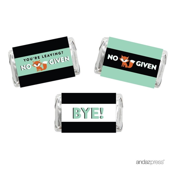Funny Farewell Retirement Party Decorations, You're Leaving? Hershey's Miniatures Chocolates Labels Stickers, 18-Pack