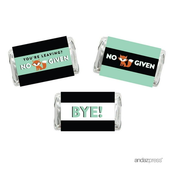 Funny Farewell Retirement Party Decorations, You're Leaving? Hershey's Miniatures Chocolates Labels Stickers, 18-Pack