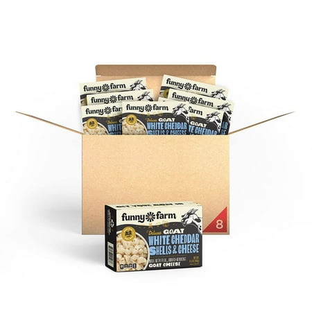 Funny Farm Deliuxe Goat White Cheddar Shells & Cheese, 9.5oz, Pack of 8