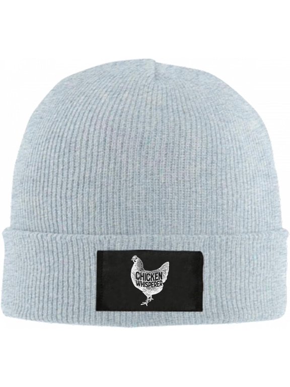 Funny Farm Farmer Chicken Beanie Hat for Women Men Winter Hat Cuffed Winter Beanie Warm Skull Cap Plain Knit Hat Cap