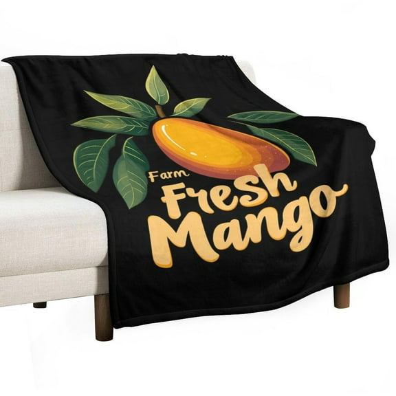 Funny Farm Fresh Mango Super Soft Blanket Christmas Throw Blanket Flannel Microfiber Blankets for Couch Bed Sofa Fluffy and Warm 30"x40"