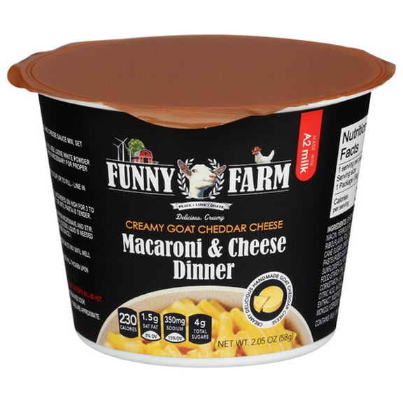 Funny Farm Mac & Cheese Goat Yellow Cheddar 2.05 oz (Pack Of 10)