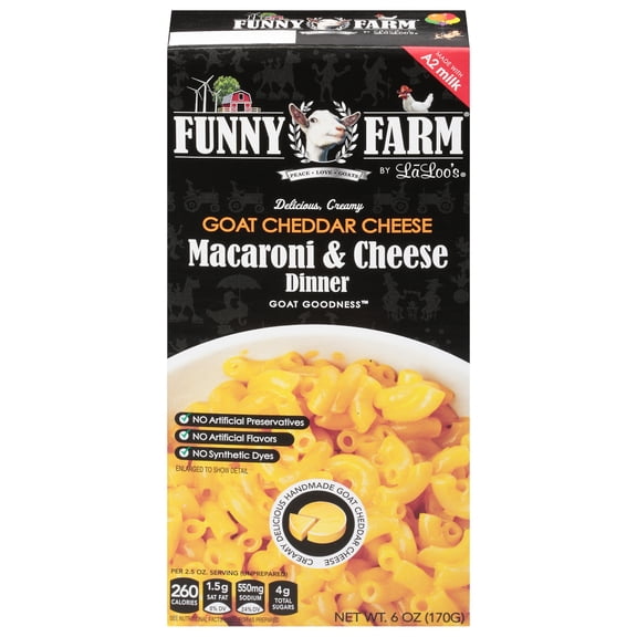 Funny Farm Mac and Cheese Goat Box 6 oz (Pack of 8)