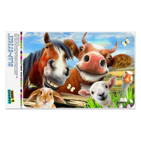 Funny Farm Selfie Cow Horse Rabbit Sheep Home Business Office Sign