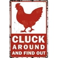 thumbnail image 1 of Funny Farmhouse Decor Chicken Coop Accessories Vintage Metal Sign 8 X 12 Inch Rustic Warning Sign for Hen Home Farm Kicthen Garden, 1 of 5