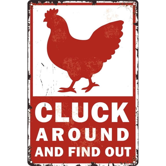Funny Farmhouse Decor Chicken Coop Accessories Vintage Metal Sign Rustic Warning Sign for Hen Home Farm Kicthen Garden (Aluminum) Size: 8 x 12 inch