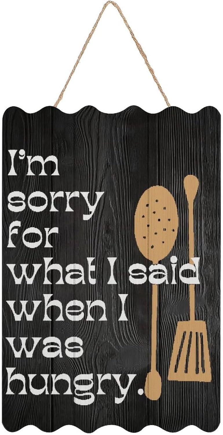 Funny Farmhouse Style Wood Sign Aesthetic Kitchen Decor Cute Cooking ...