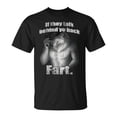 thumbnail image 1 of Funny Fart Wolf Saying T-Shirt – If They Talk Behind Your Back Graphic Tee, Sarcastic Wolf Humor Shirt, Novelty Gag Gift T-Shirt for Men Women, Casual Animal Joke Tee, 1 of 3
