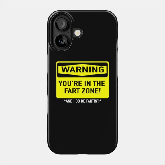 Funny Fart Zone Art Phone Case for iPhone 11 12 13 14 15 16 17 Bumper Cover