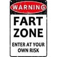 thumbnail image 1 of Funny Fart Zone Warning Metal Tin Sign - 8"x12", Wall Decor for Business, Home, Bar, Garage, Garden, Man Cave, 1 of 6
