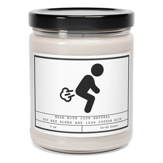 Funny Farting Scented Soy Jar Candle, 9oz