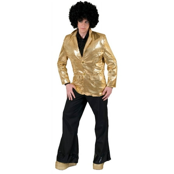 Funny Fashion FF782702LG Men's Gold Disco Jacket Costume - Large