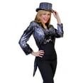 thumbnail image 1 of Funny Fashion FF782864 Women's Silver Glitter Tailcoat Costume - Extra Large, 1 of 2