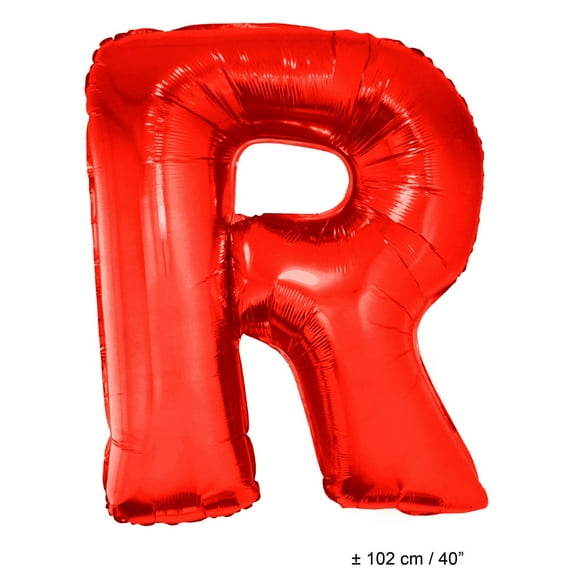 Funny Fashion Letter R Solid Helium Quality Metallic Red 40" Jumbo Shape Foil Balloon