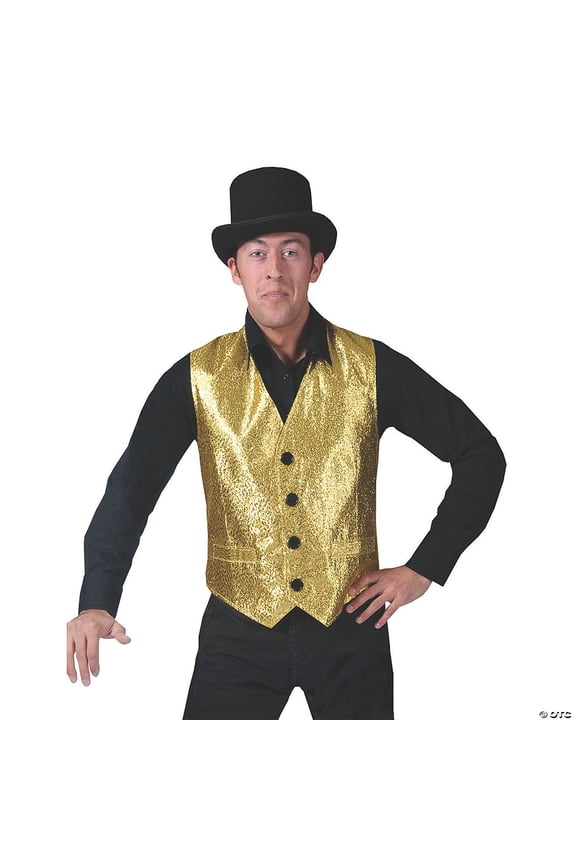 - Shiny Silver Vest - Adult Large (46 - 48)