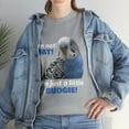 thumbnail image 1 of Funny Fat Budgie Blue Parakeet Parrot T-Shirt, 1 of 2
