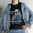 thumbnail image 1 of Funny Fat Budgie Blue Parakeet Parrot T-Shirt, 1 of 2