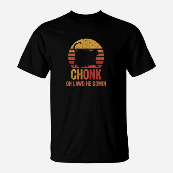 Funny Fat Cats Meme Retro Fat Cat Memes Chonk Cat TShirt