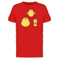 thumbnail image 1 of Funny Fat Chicken Pose Cartoon T-Shirt Men -Image by Shutterstock, Male Large, 1 of 2