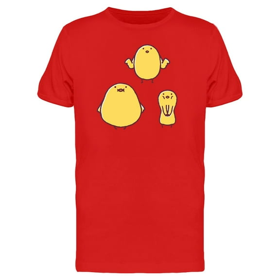 Funny Fat Chicken Pose Cartoon T-Shirt Men -Image by Shutterstock, Male Large