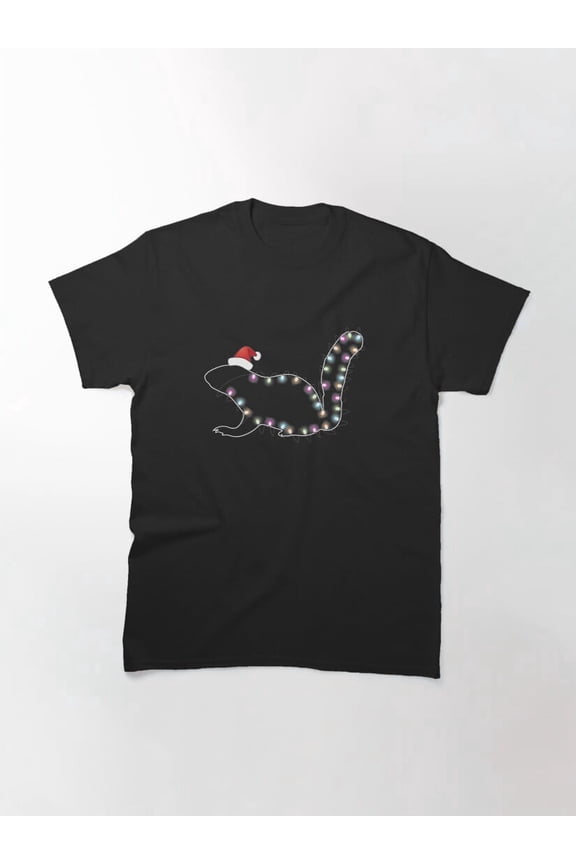 Funny Father Christmas Squirrel Christmas Color Led Light Apparel Unisex T-Shirt up to Size 5XL