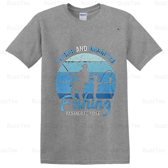 Funny Father Daughter Fishing Partner For Life Angler Humor Gift T-Shirt Unisex, up to 5XL